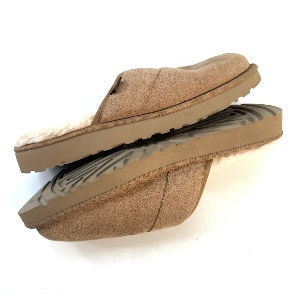 UGG Leisure Outdoor Slide Mens Size 8 Slip-On Casual Slipper Shoes Brown